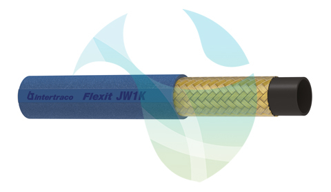 1/4inch ID 250 Bar One Wire Braid Jetwash Hose with Smooth Cover Blue