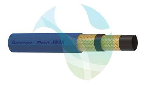 3/8inch ID 250 Bar Two Wire Braid Jetwash Hose with Smooth Cover Blue